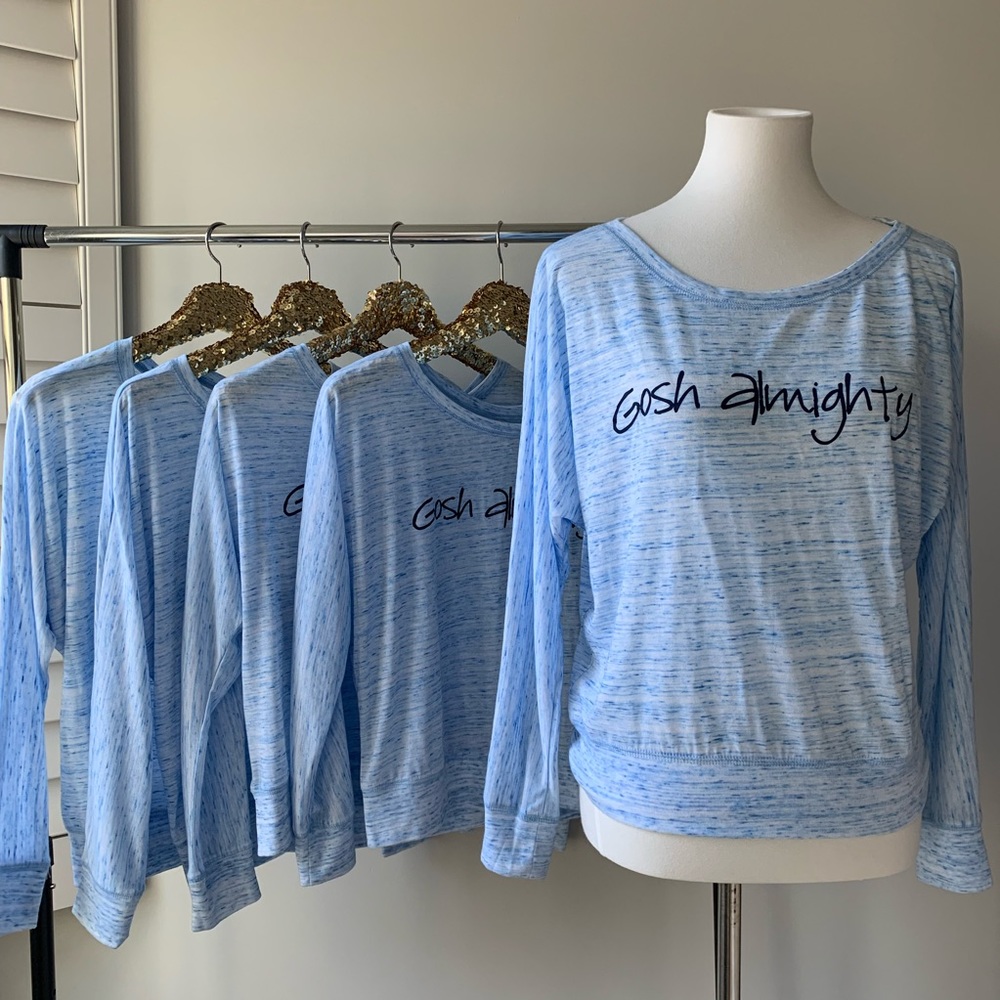 Gosh Almighty Ole Miss Long Sleeve Cropped Top Size Medium